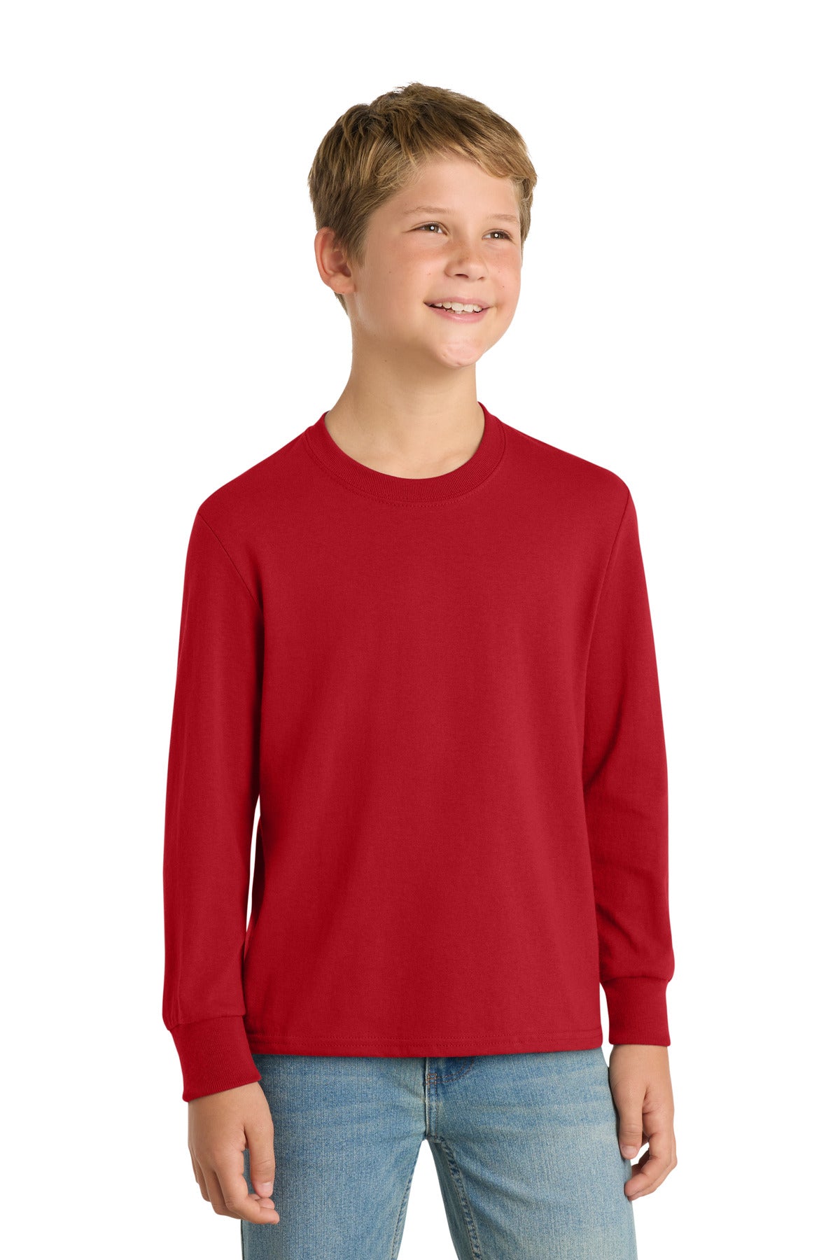 Port & Co Youth Long Sleeve Core Cotton Tee
