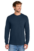 Port & Co Long Sleeve Essential Pocket Tee