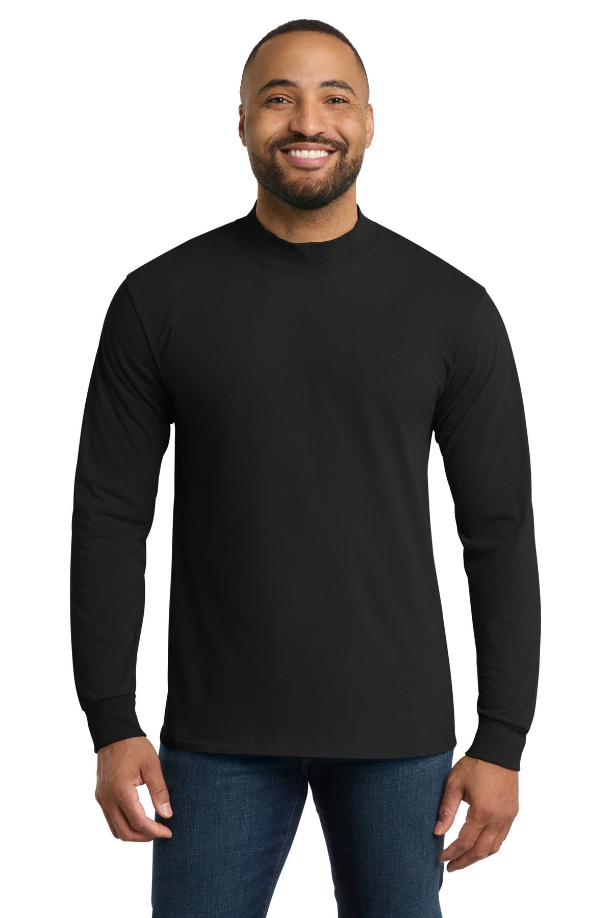 Port & Co Essential Mock Turtleneck