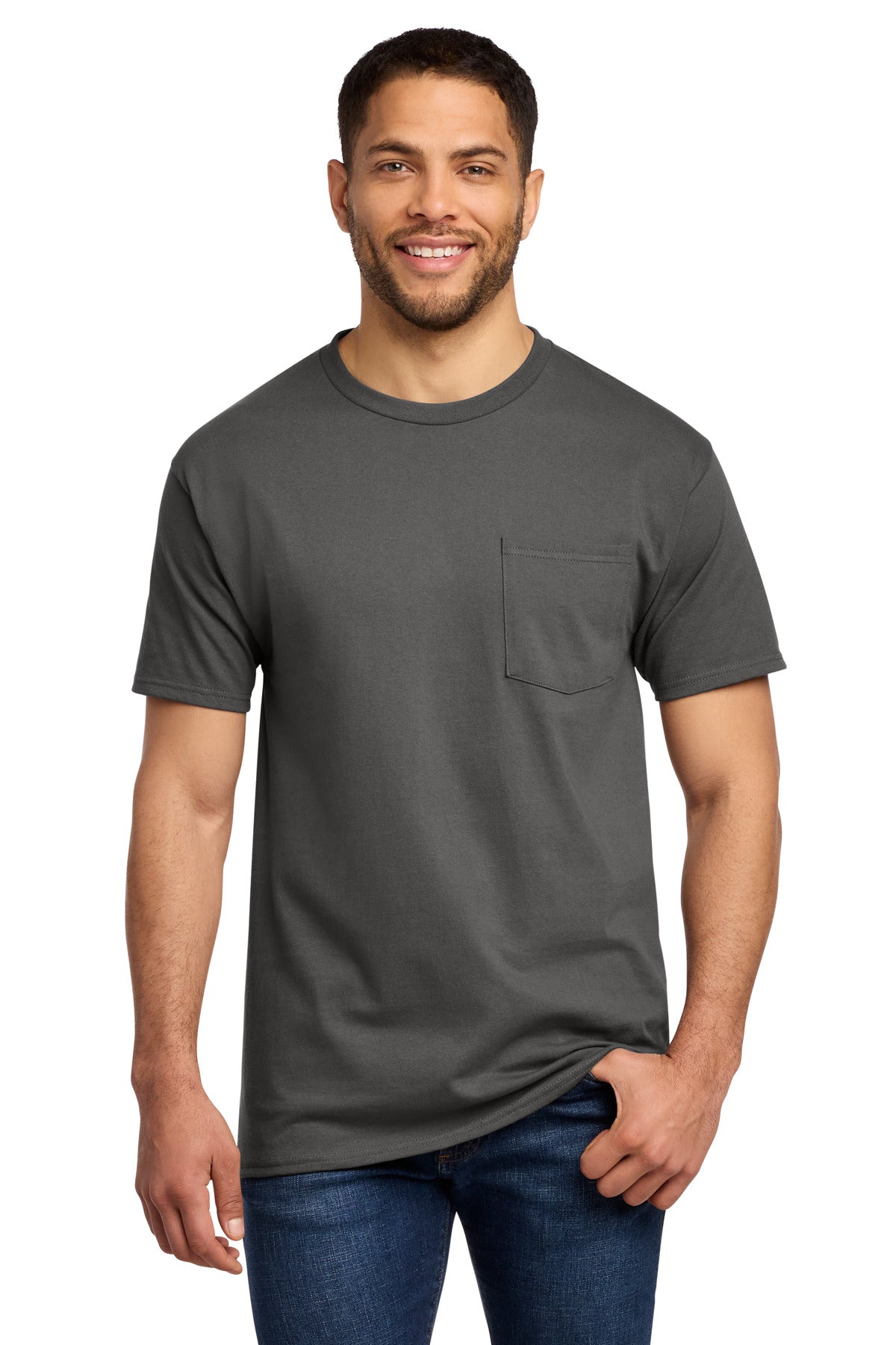 Port & Co Tall Essential Pocket Tee