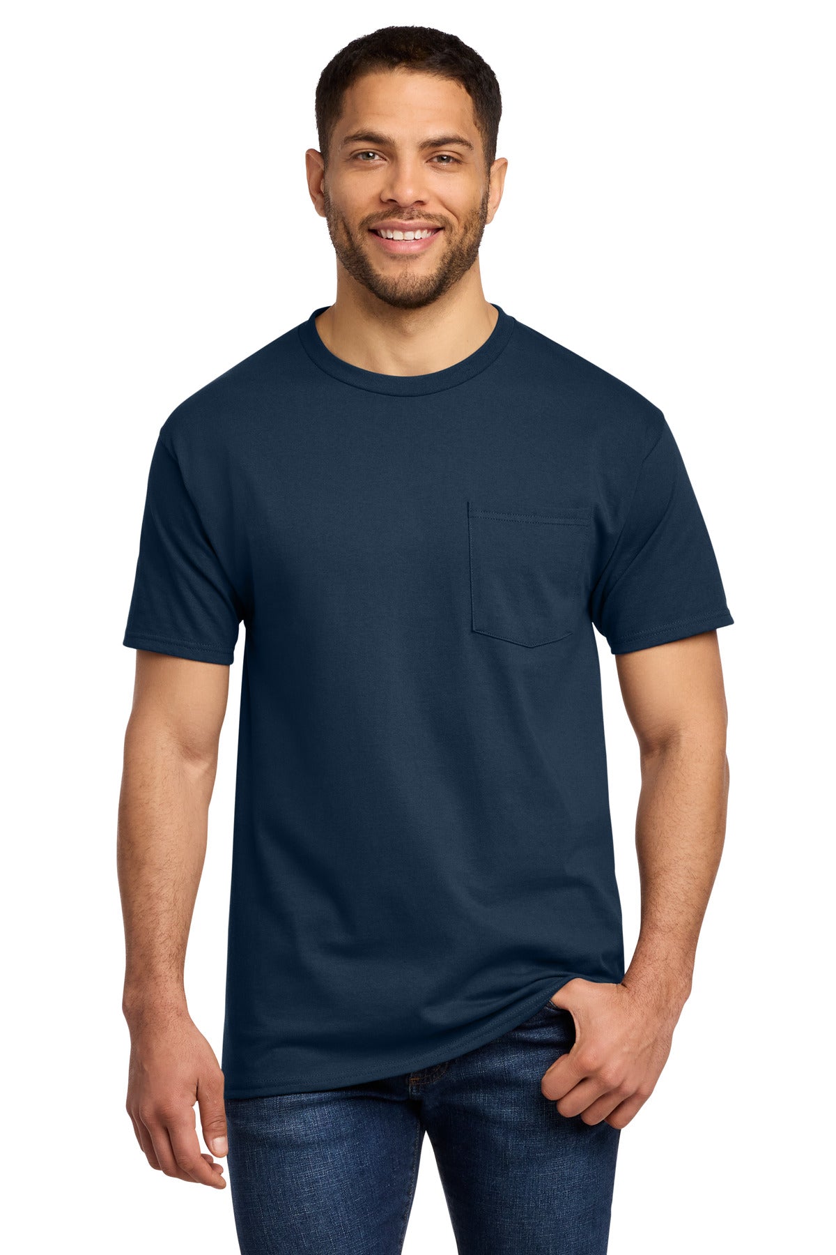 Port & Co Tall Essential Pocket Tee