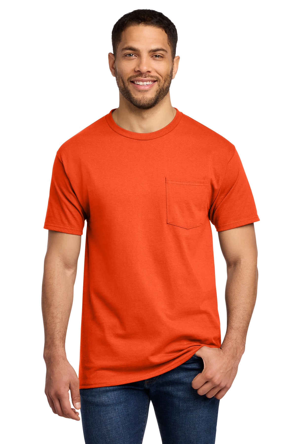 Port & Co Tall Essential Pocket Tee