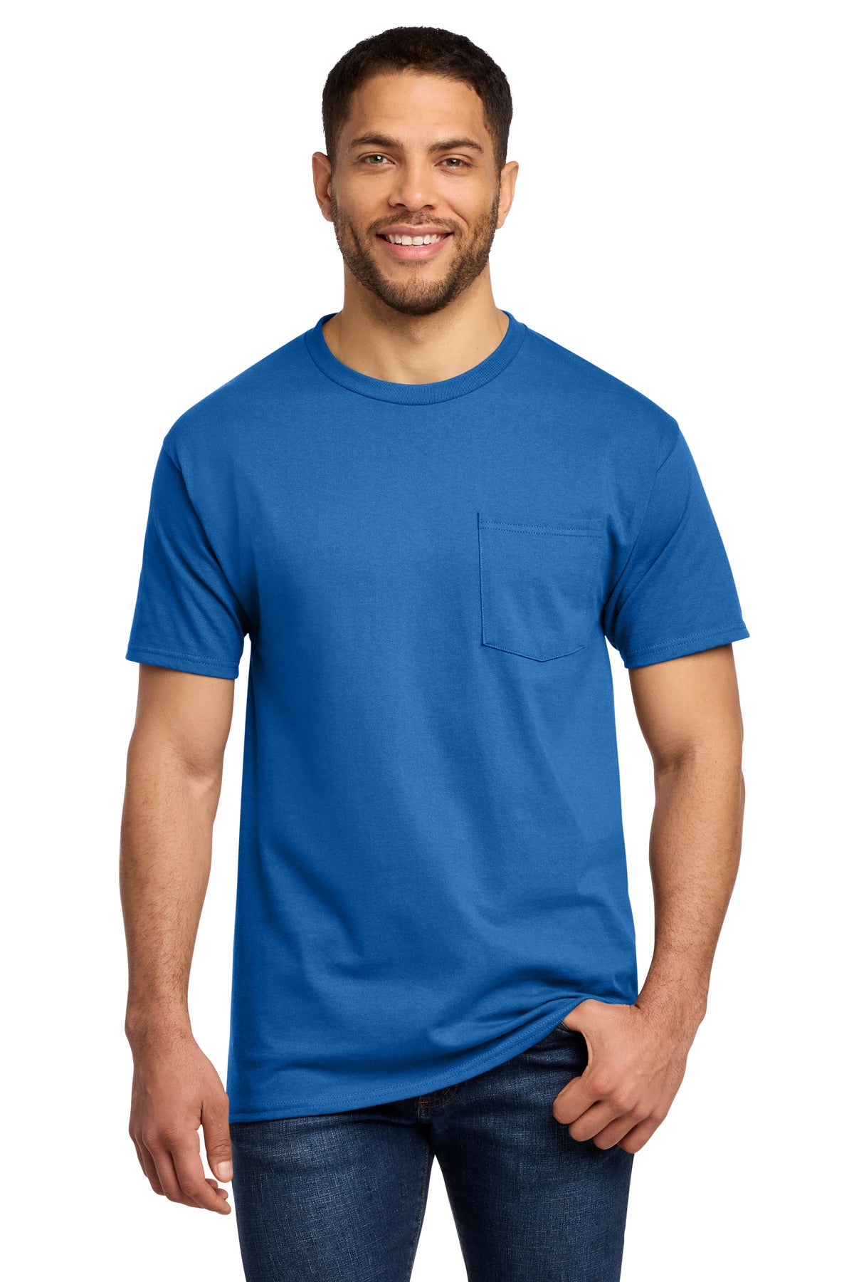 Port & Co Tall Essential Pocket Tee
