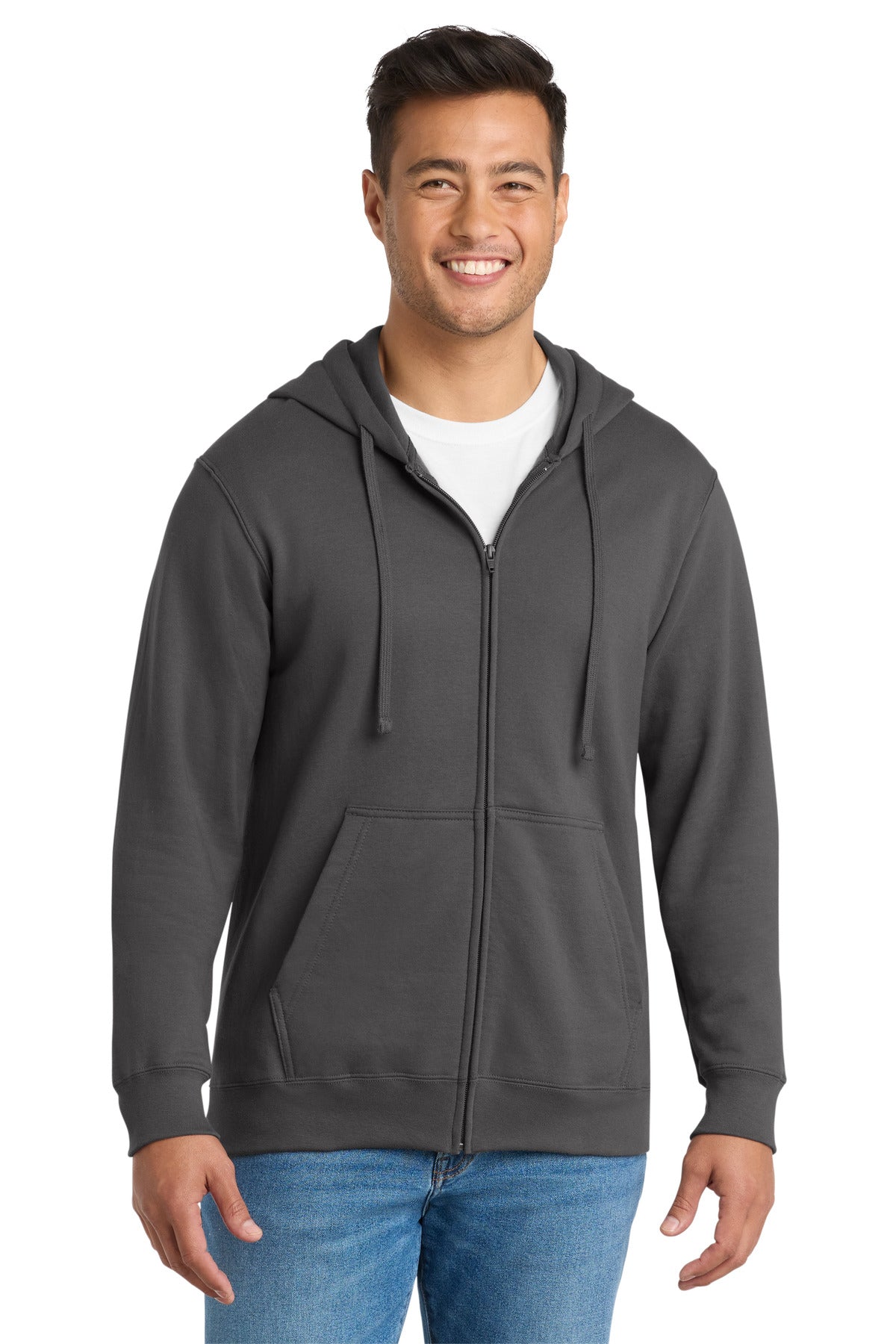Port & Co Fan Favorite Fleece Full-Zip Hooded Sweatshirt
