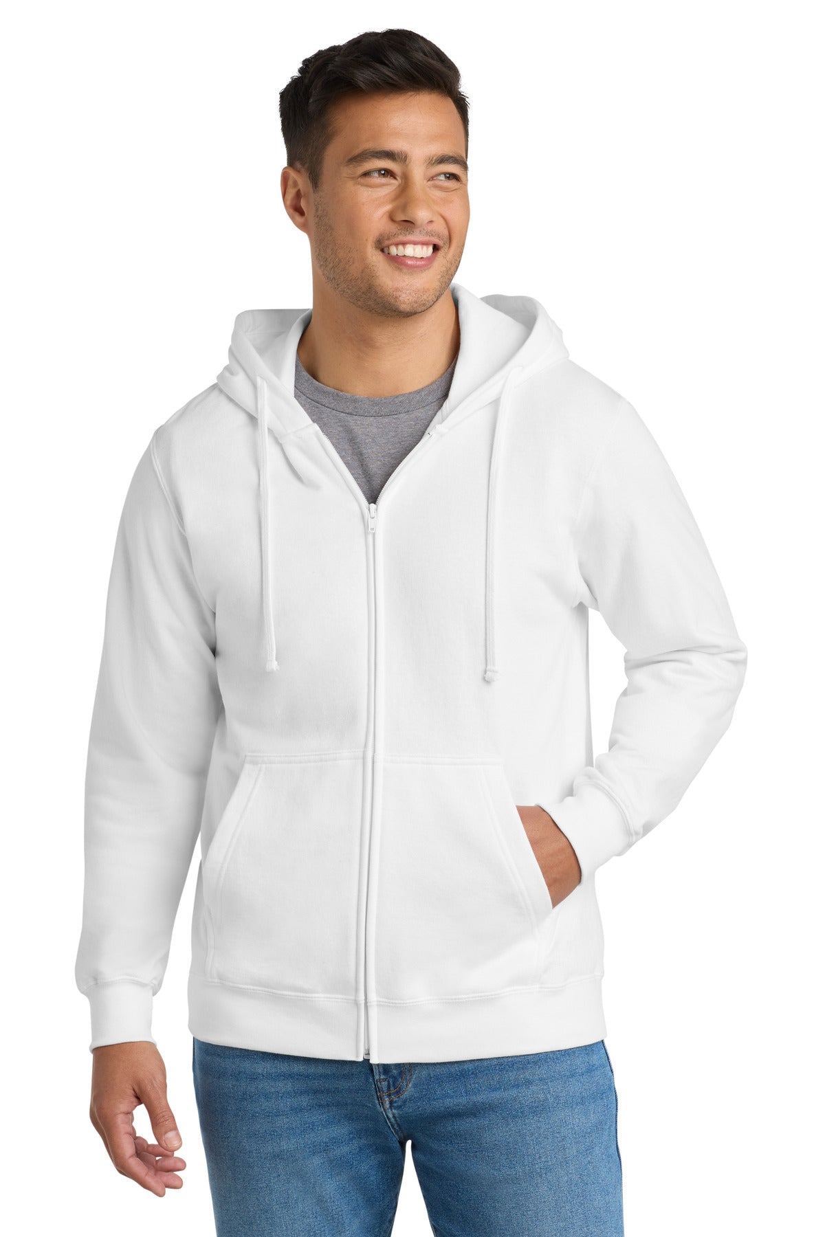 Port & Co Fan Favorite Fleece Full-Zip Hooded Sweatshirt