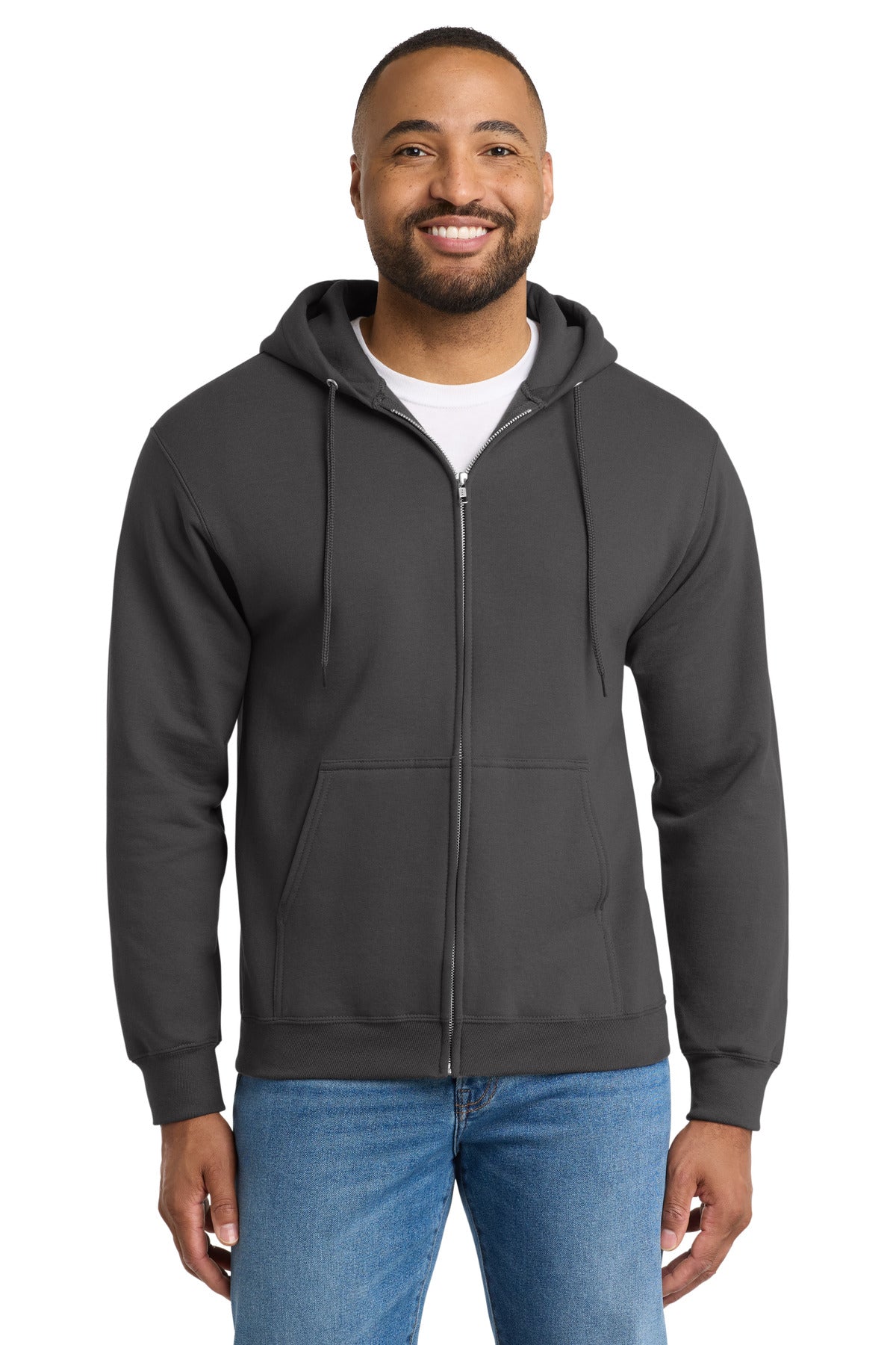 Port & Co Tall Essential Fleece Full-Zip Hooded Sweatshirt