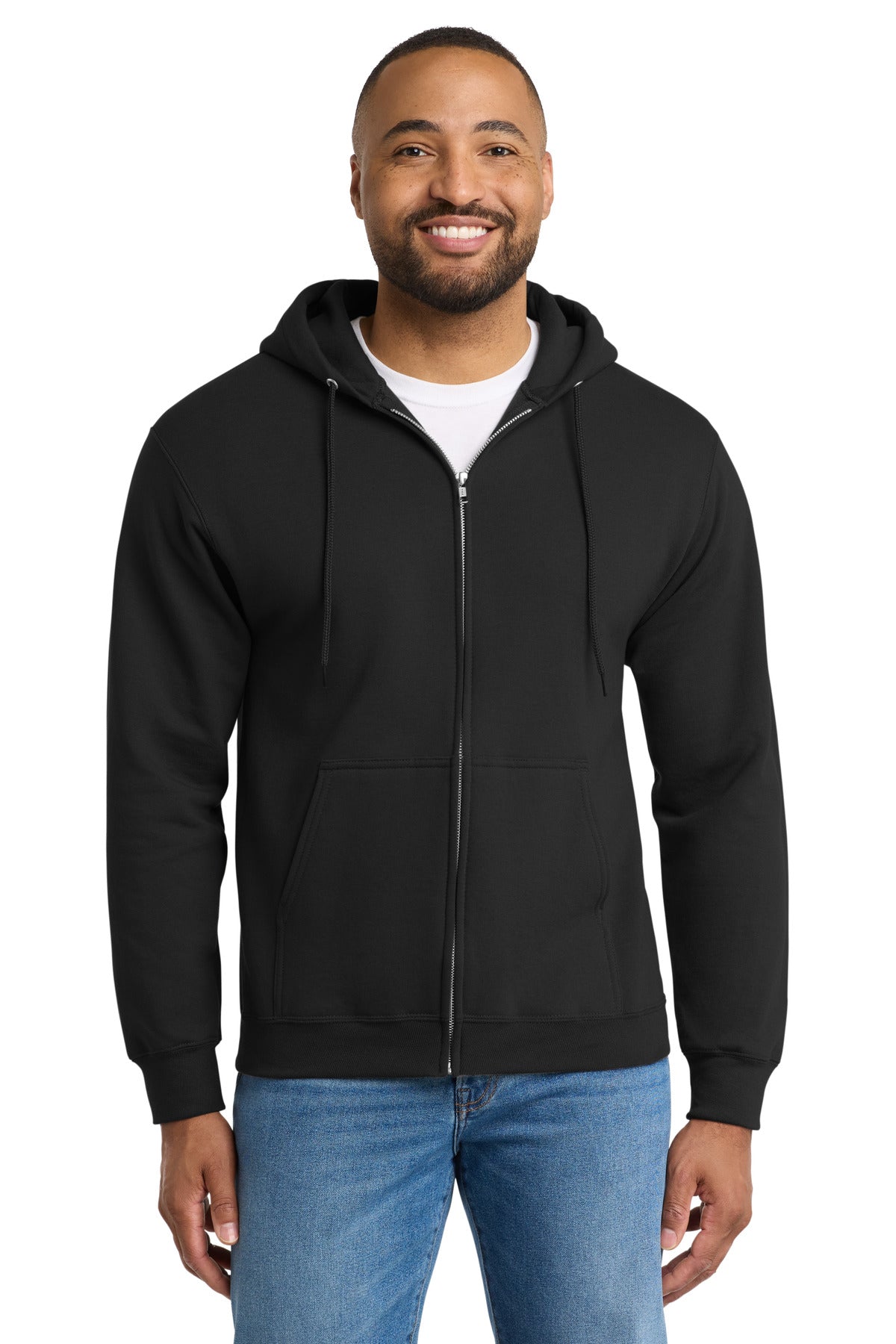 Port & Co Tall Essential Fleece Full-Zip Hooded Sweatshirt