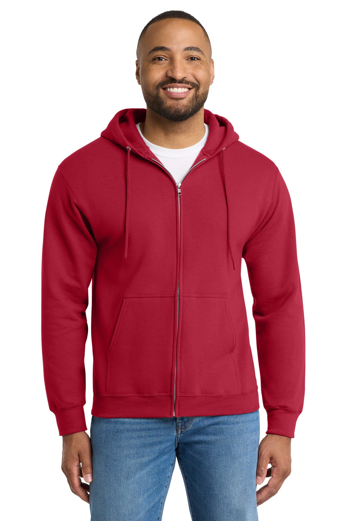 Port & Co Essential Fleece Full-Zip Hooded Sweatshirt
