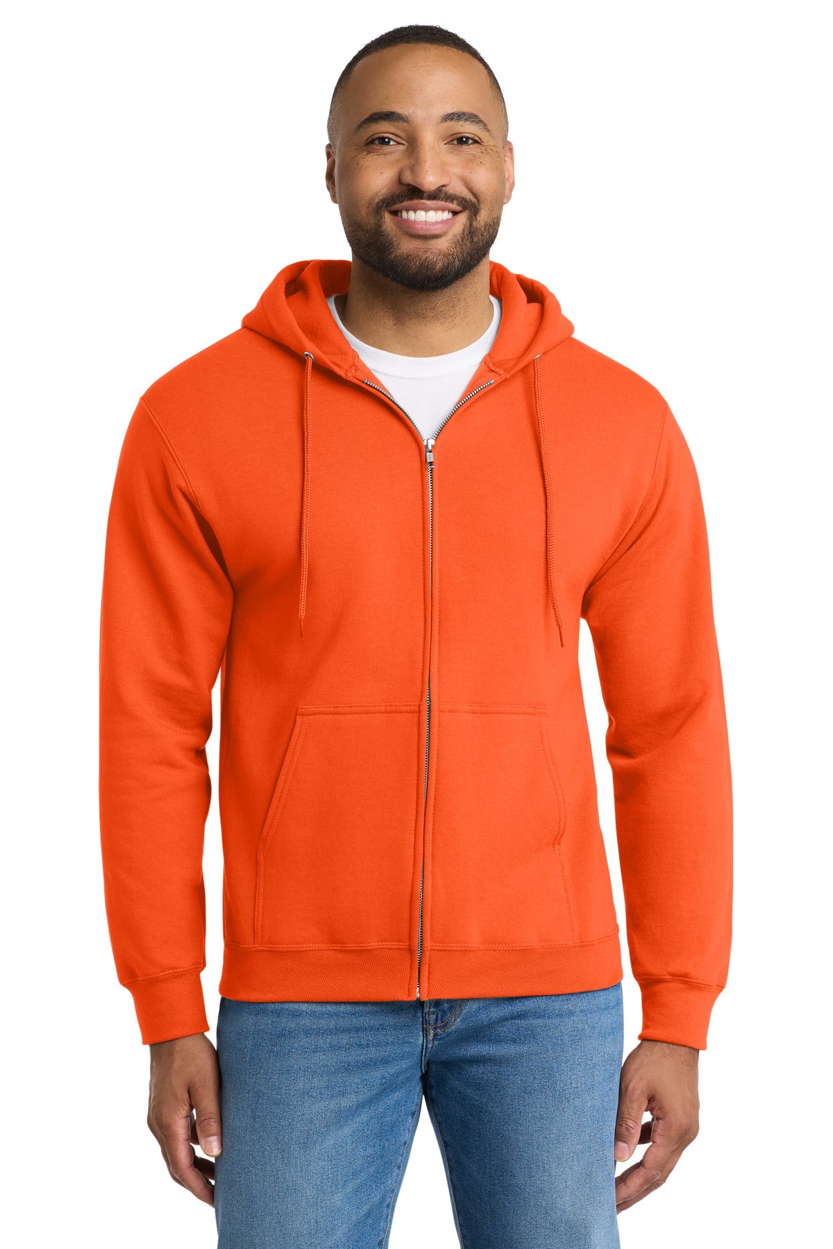Port & Co Essential Fleece Full-Zip Hooded Sweatshirt