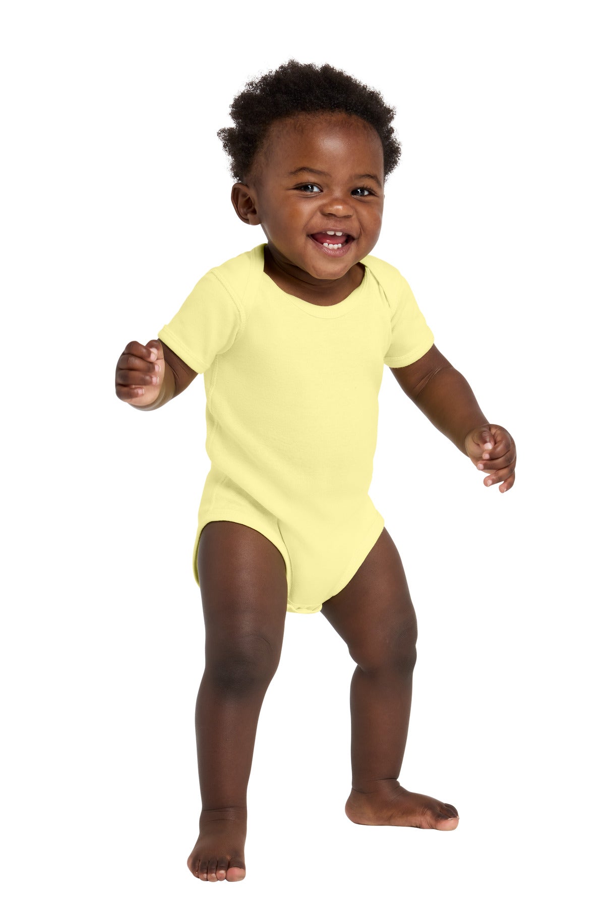 Rabbit Skins Infant Short Sleeve Baby Rib Bodysuit