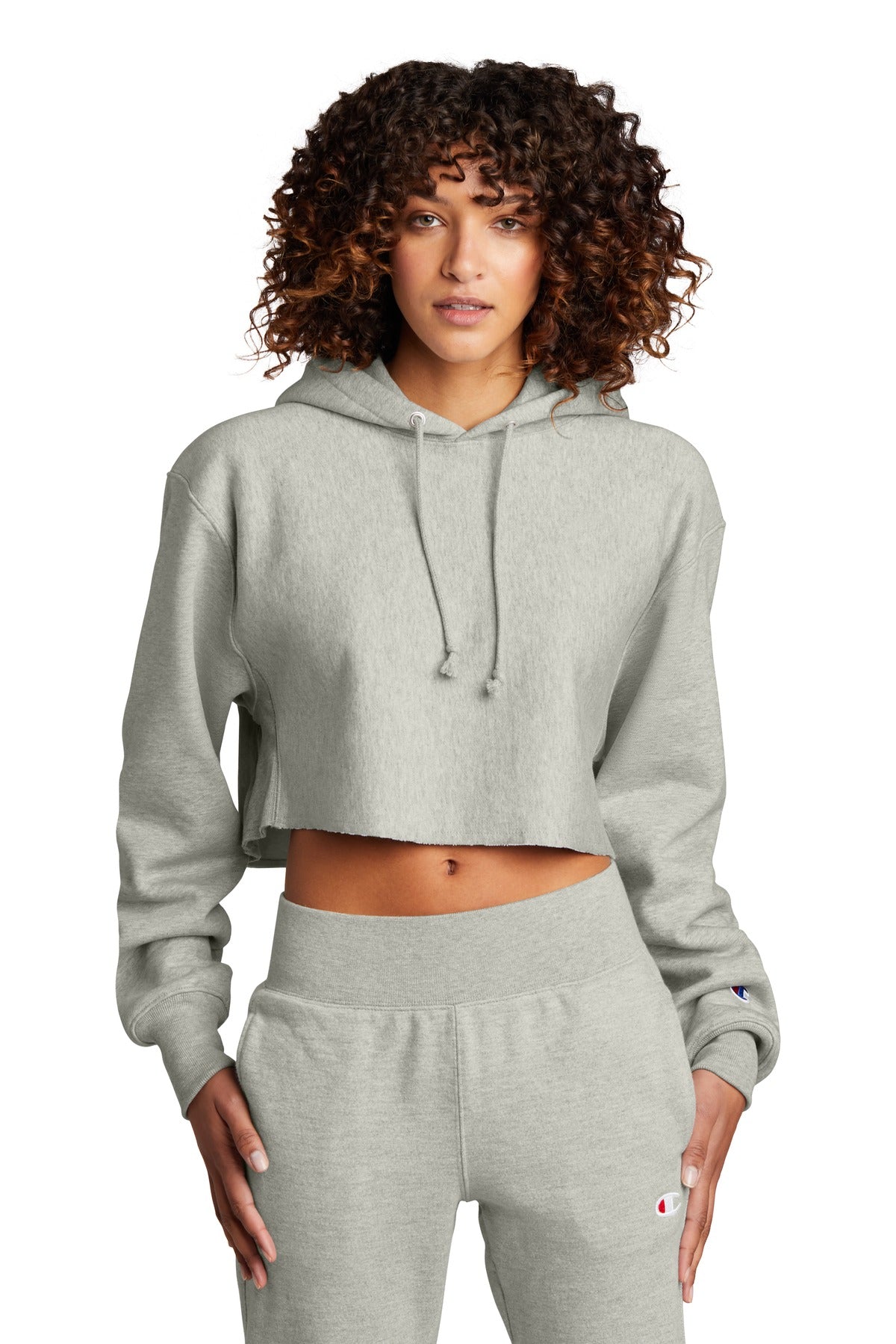 Champion   Women's Reverse Weave   Cropped Cut-Off Hooded Sweatshirt