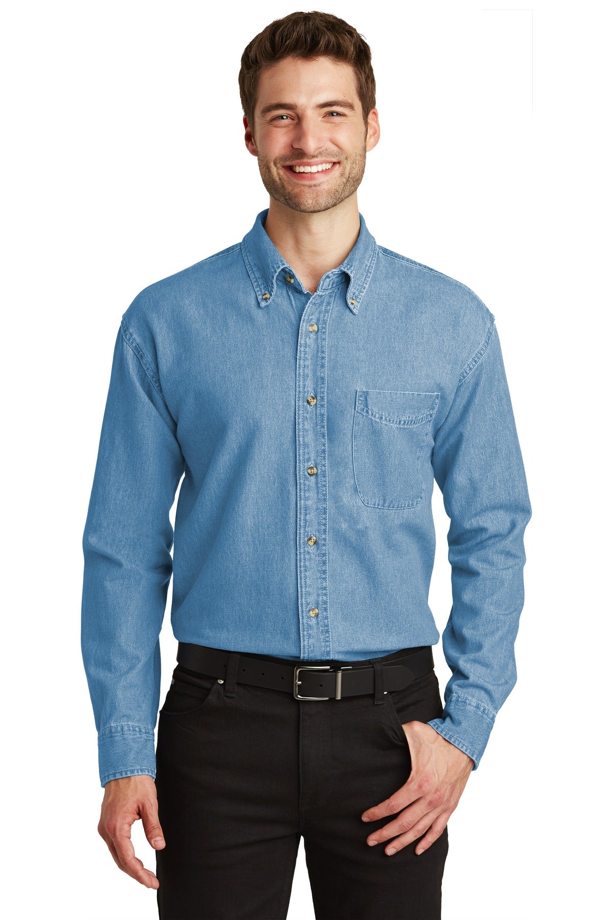 Port Authority Long Sleeve Denim Shirt