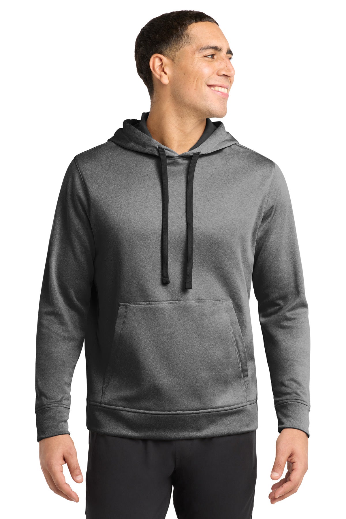 Sport-Tek  PosiCharge  Sport-Wick  Heather Fleece Hooded Pullover