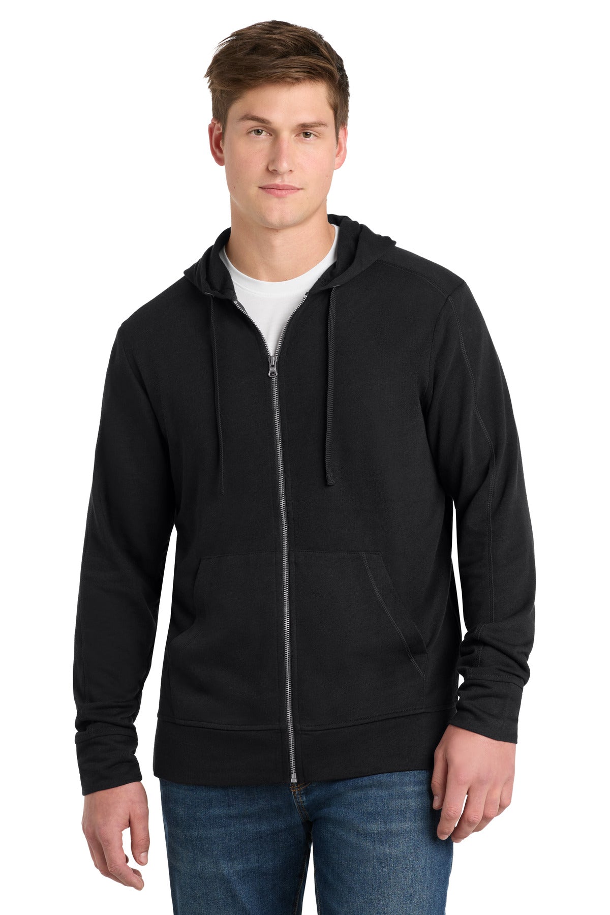 Sport-Tek  PosiCharge  Tri-Blend Wicking Fleece Full-Zip Hooded Jacket