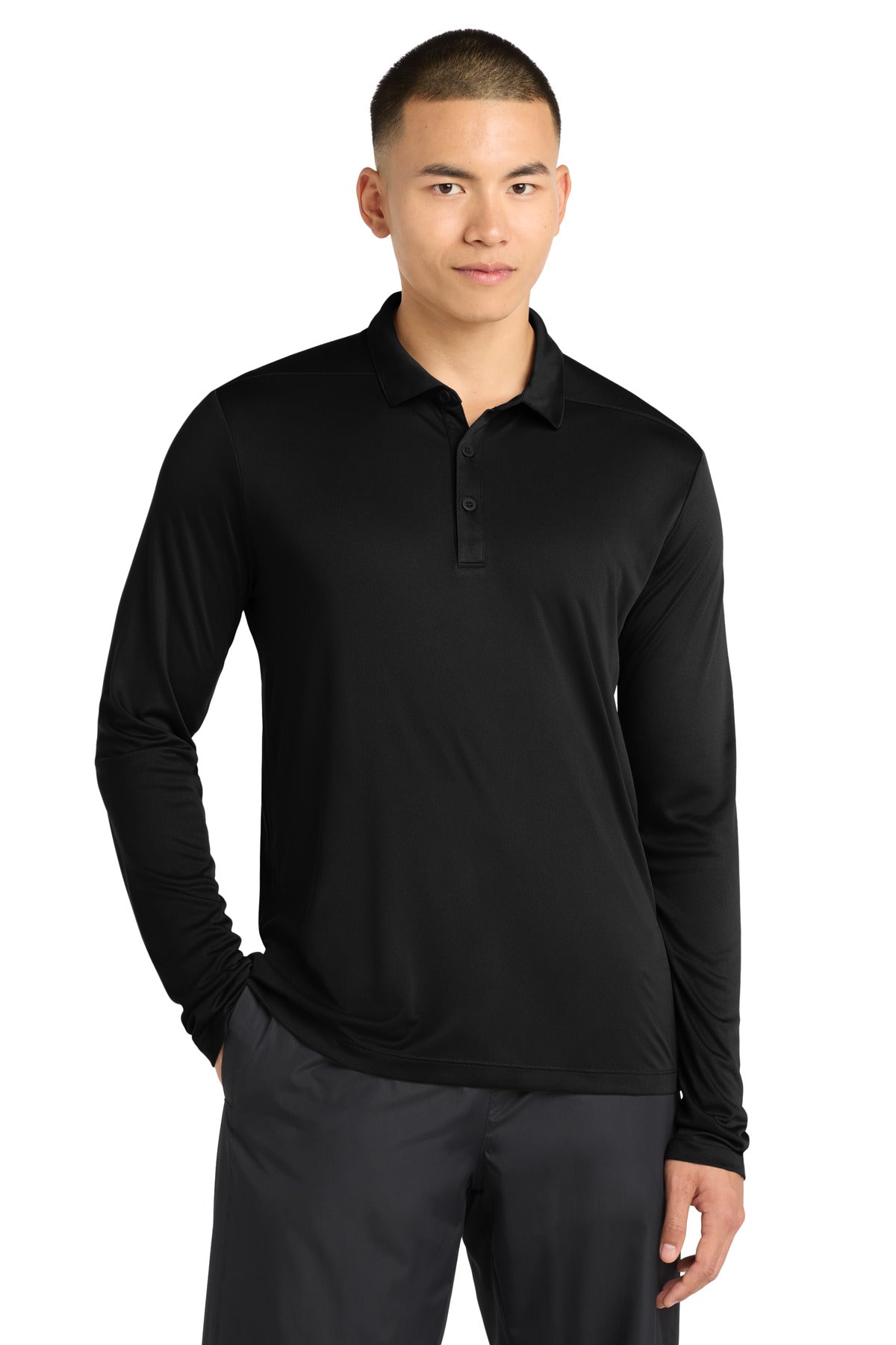 Sport-Tek   Posi-UV  Pro Long Sleeve Polo