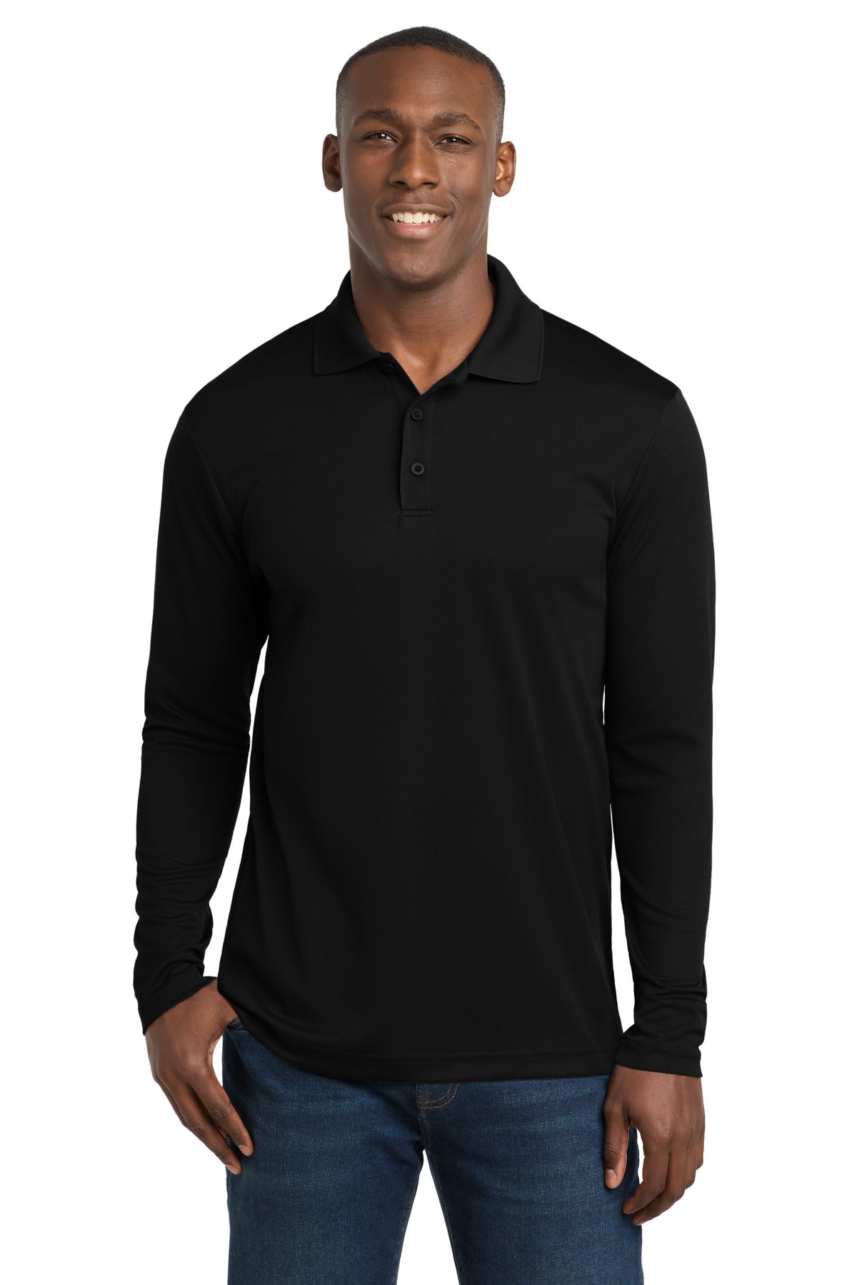 Sport-Tek  PosiCharge  RacerMesh  Long Sleeve Polo