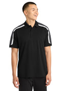 Sport-Tek Tricolor Shoulder Micropique Sport-Wick Polo