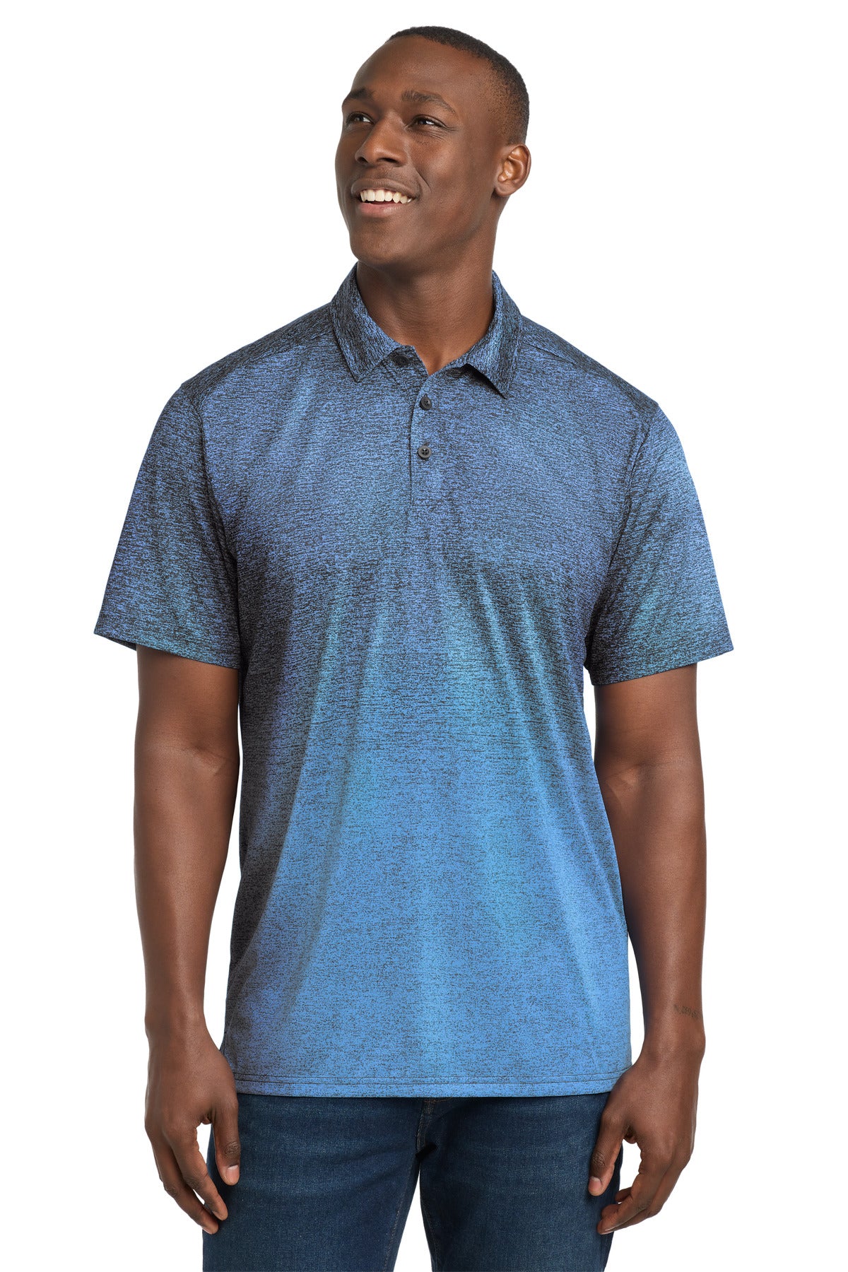 Sport-Tek  Ombre Heather Polo