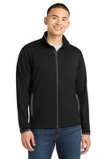 Sport-Tek Sport-Wick Stretch Contrast Full-Zip Jacket
