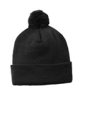 Sport-Tek  Solid Pom Pom Beanie