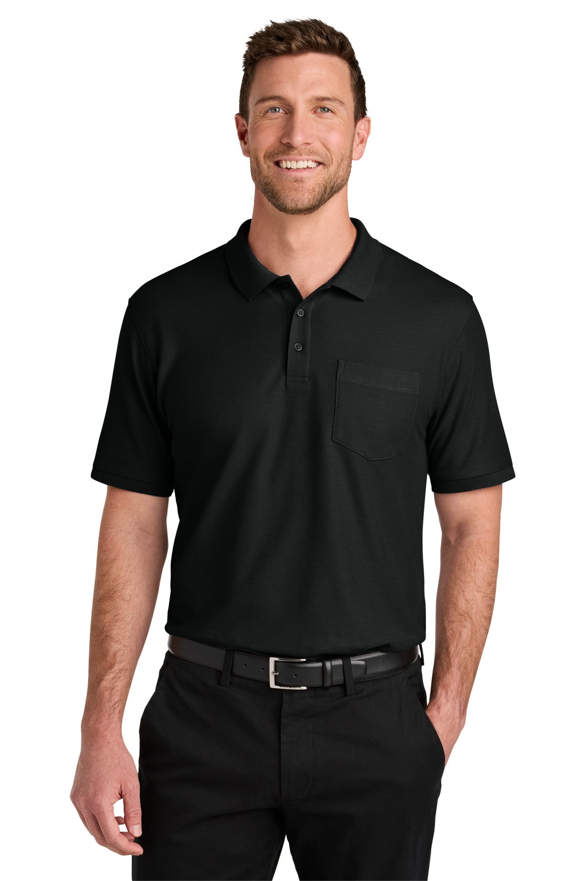 Port Authority Tall Wearever Signature Pique Pocket Polo