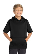 Sport-Tek  Youth Sport-Wick  Fleece Short Sleeve Hooded Pullover