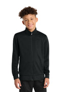Sport-Tek  Youth Tricot Sleeve Stripe Track Jacket