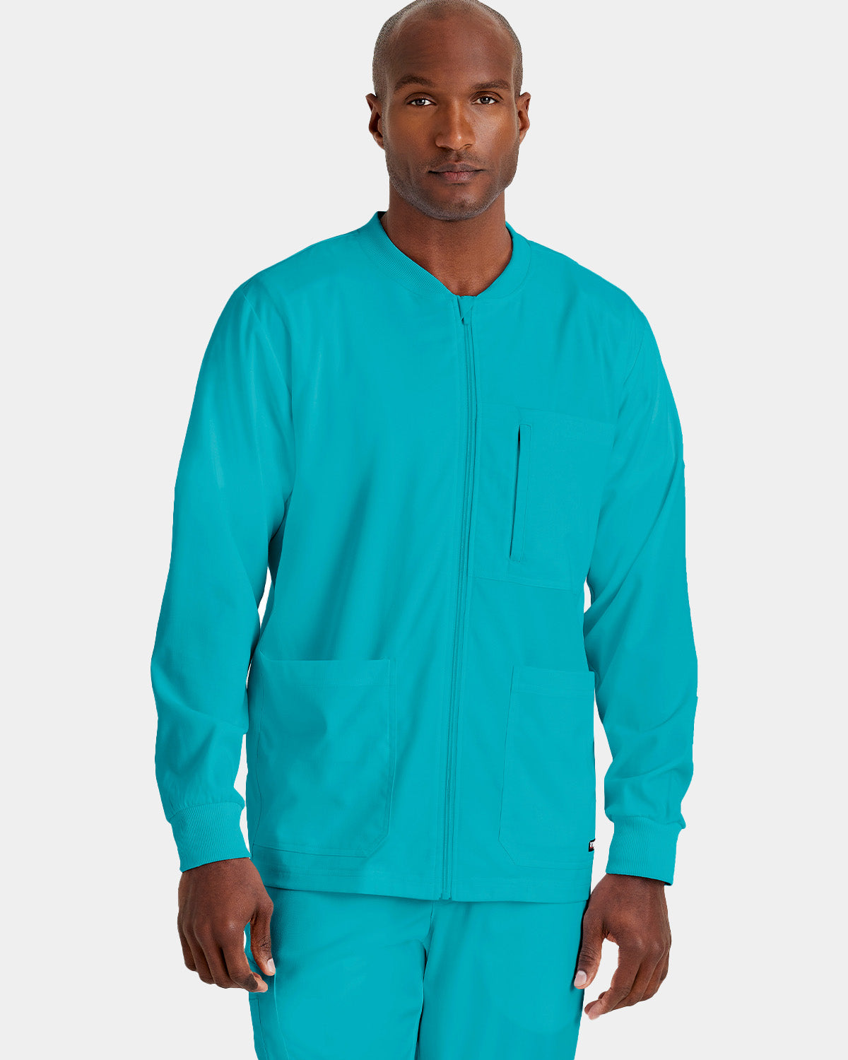 Barco - Grey's Anatomy Stretch - Men's Five Pocket Zip-Up React Warm-Up Jacket (All Colors)