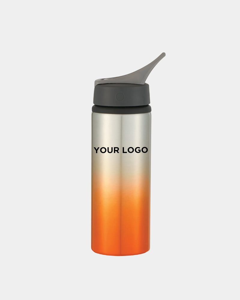 Gradient Color Aluminum Sport Bottle with Straw Lid - 24 oz