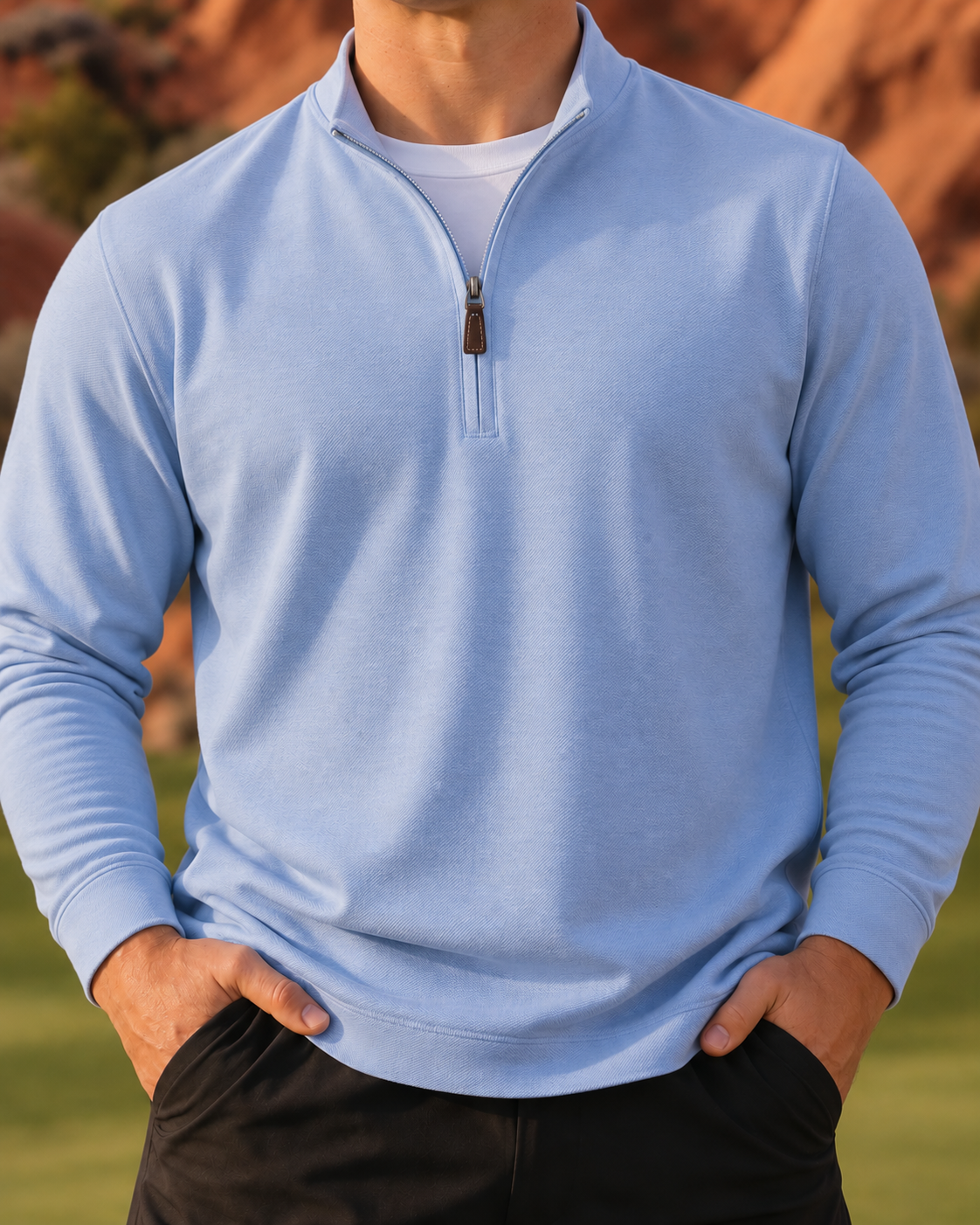 Clubhouse Q-Zip Light Blue - Light Blue