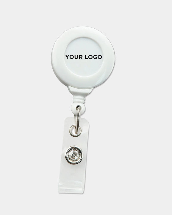 Clip-On Retractable Badge Holder - Opaque - Full Color