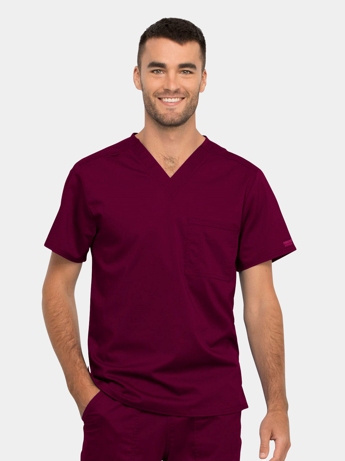 Cherokee - Workwear Revolution - Unisex 1 Pocket Tuckable V-Neck Top (All Colors)